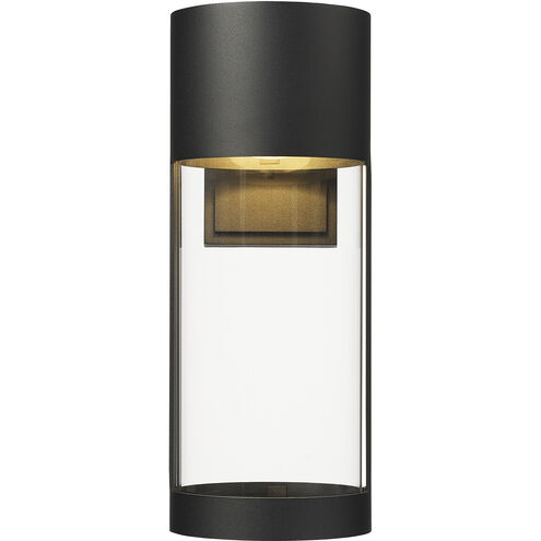 Trefor LED 15 inch Powder Coated Black Outdoor Wall Sconce